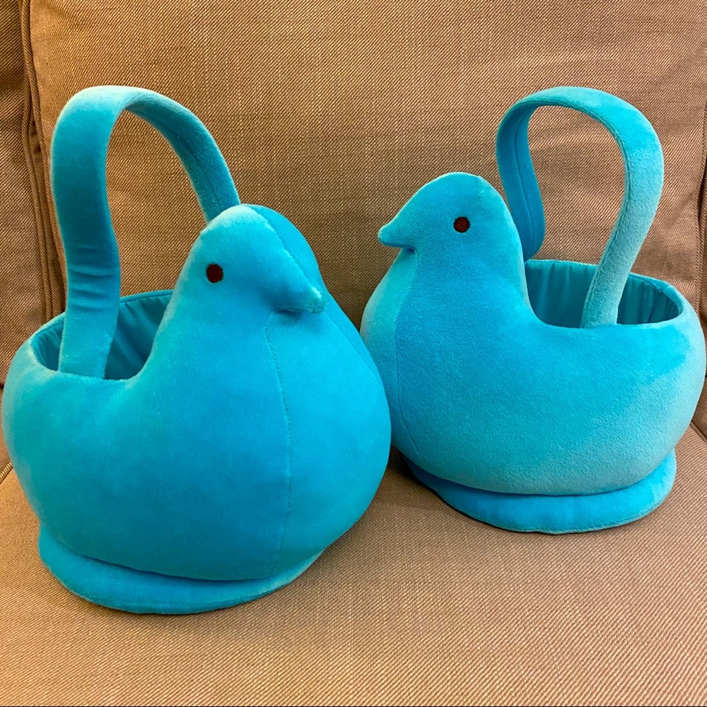 Set of 2 Peeps Blue Chick Easter Baskets